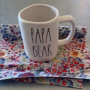 Rae Dunn White 'Papa Bear' Mug